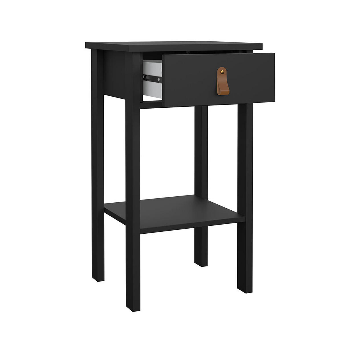 NACHTTISCH, Madrid, Schwarz, Holzwerkstoff, 40 x 35 x 71 cm - Schwarz, Holzwerkstoff (40/71/35cm) - ebuy24