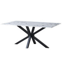 ESSTISCH Terni 180 mit edlen Edelstahlbeinen - Schwarz, Glas (180/100/76cm) - alesvelt