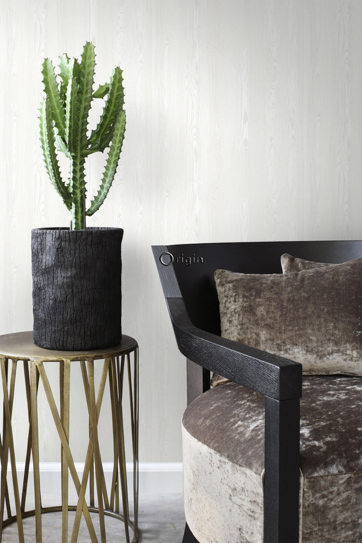 TAPETE Holzoptik 53 cm x 10.05 m - Weiß, Papier (53/1000cm) - Origin Wallcoverings