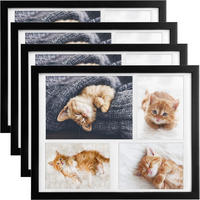 BILDERRAHMEN Galeria 15x21cm + 10x15cm Schwarz (4tlg) - Schwarz, Holzwerkstoff (30/2/37cm) - BoMoe