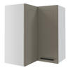 ECKHÄNGESCHRANK Kvantum W12/60 Beige Matt / Weiß Matt 60 / 60 / 72cm - Beige/Weiß, Holz/Holzwerkstoff (60/72/60cm) - Feldmann-Wohnen