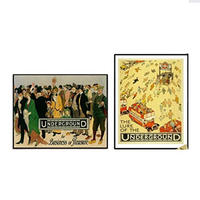 POSTER Set Mit 2 Vintage-Londoner U-Bahn A3 Rahmenlos - Klar, Papier (29.7/5/42cm) - Nacnic