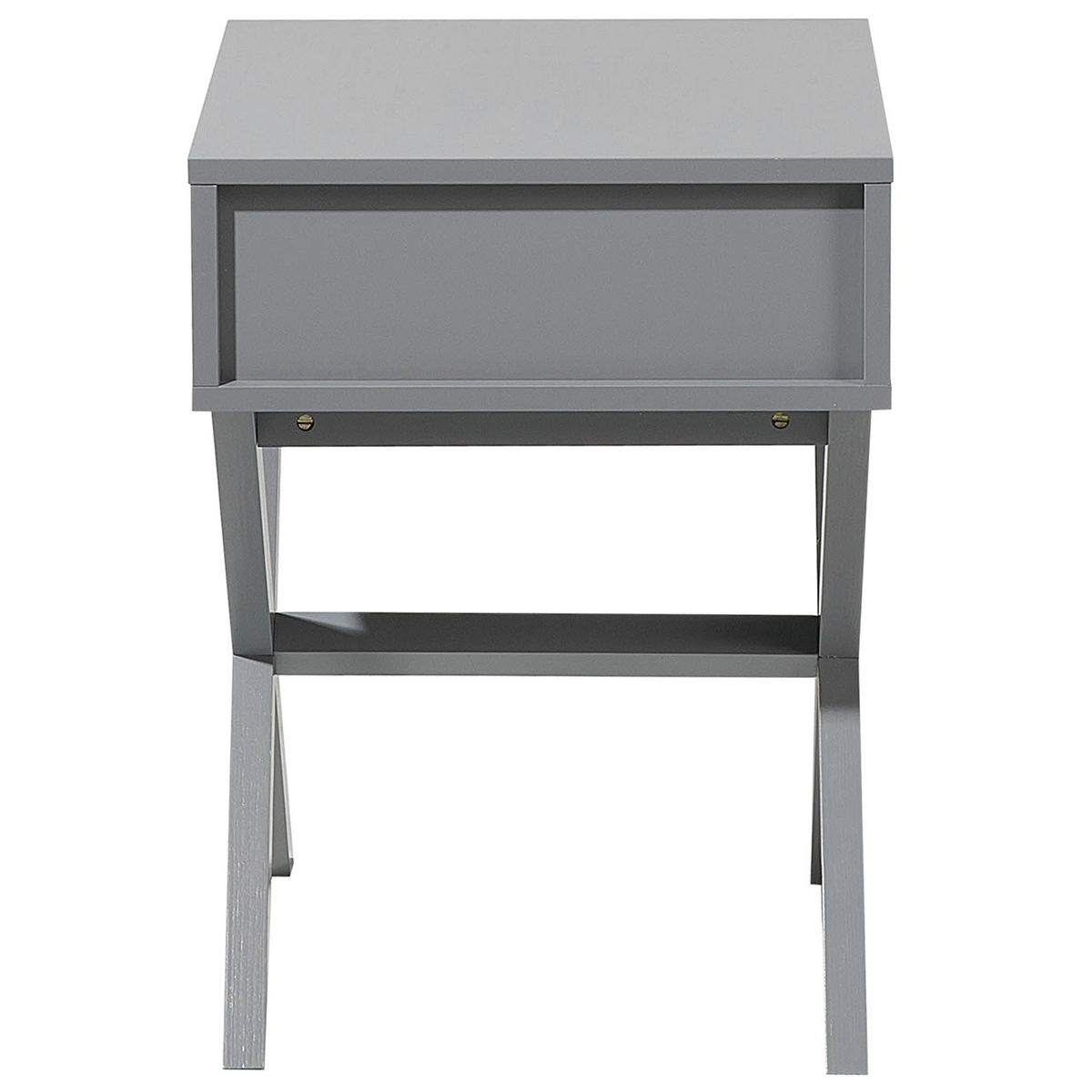 BEISTELLTISCH grau quadratisch 40/40 cm Schublade Monroe - Grau, Holzwerkstoff (40/40/55cm) - Beliani