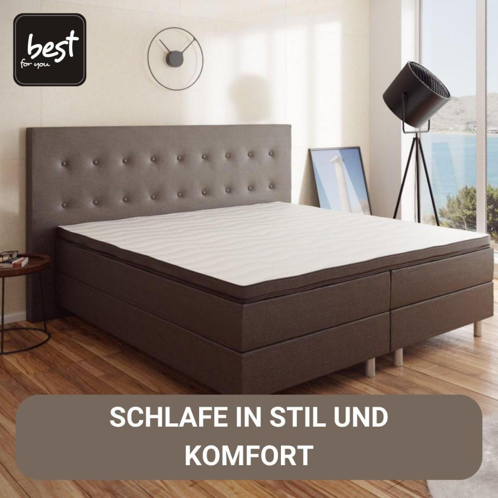 BOXBETT Neo First Class Bett Polsterbett - Dunkelbraun, Holz/Holzwerkstoff (180/200cm) - Best For Home