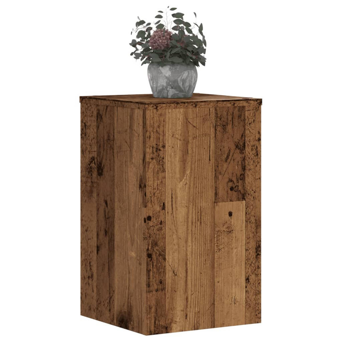 PFLANZENSTÄNDER 2er Set Altholz-Optik 30/30/50 Cm Holzwerkstoff - Braun, Holzwerkstoff (30/50/30cm) - vidaXL