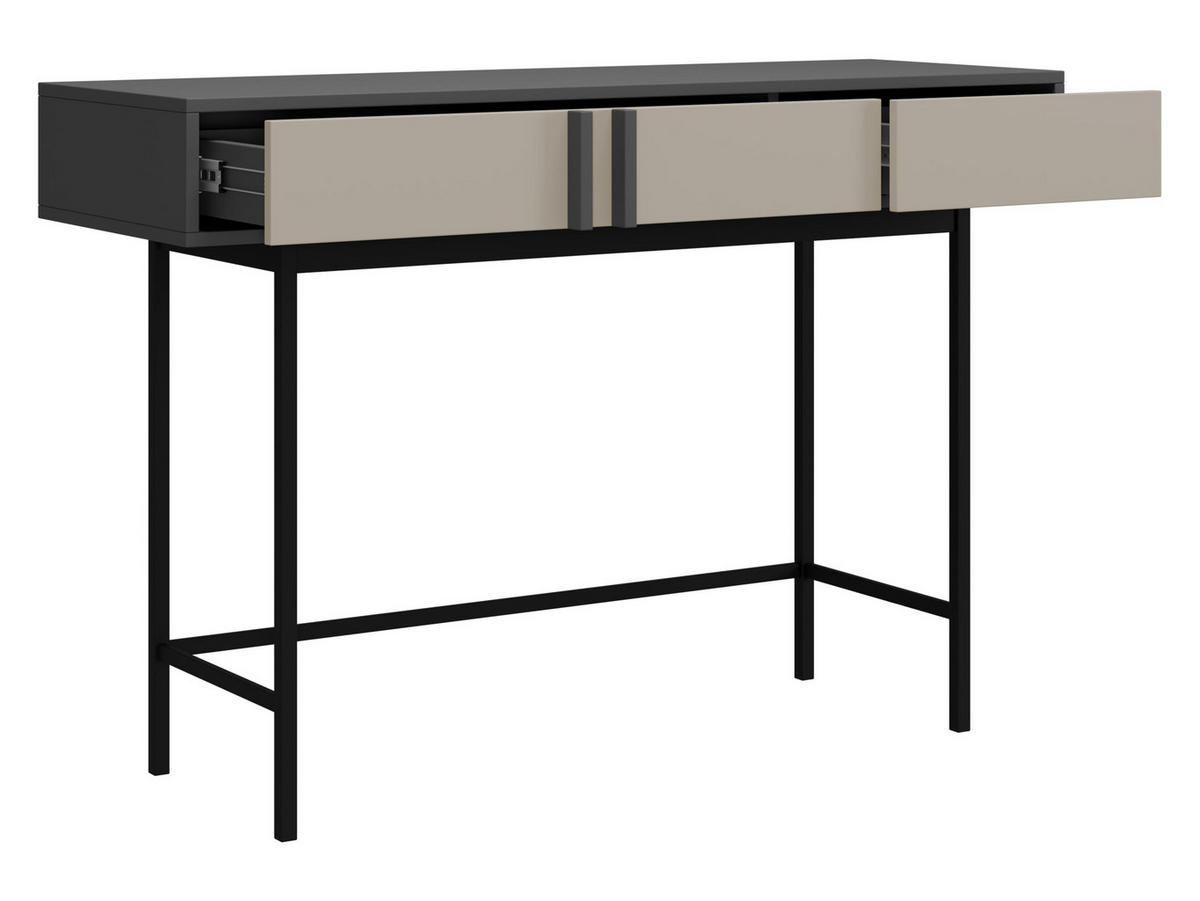 KONSOLENTISCH Alsy AL11 - Anthrazit/Grün, Holzwerkstoff/Kunststoff (43/123/83cm) - MIRJAN24