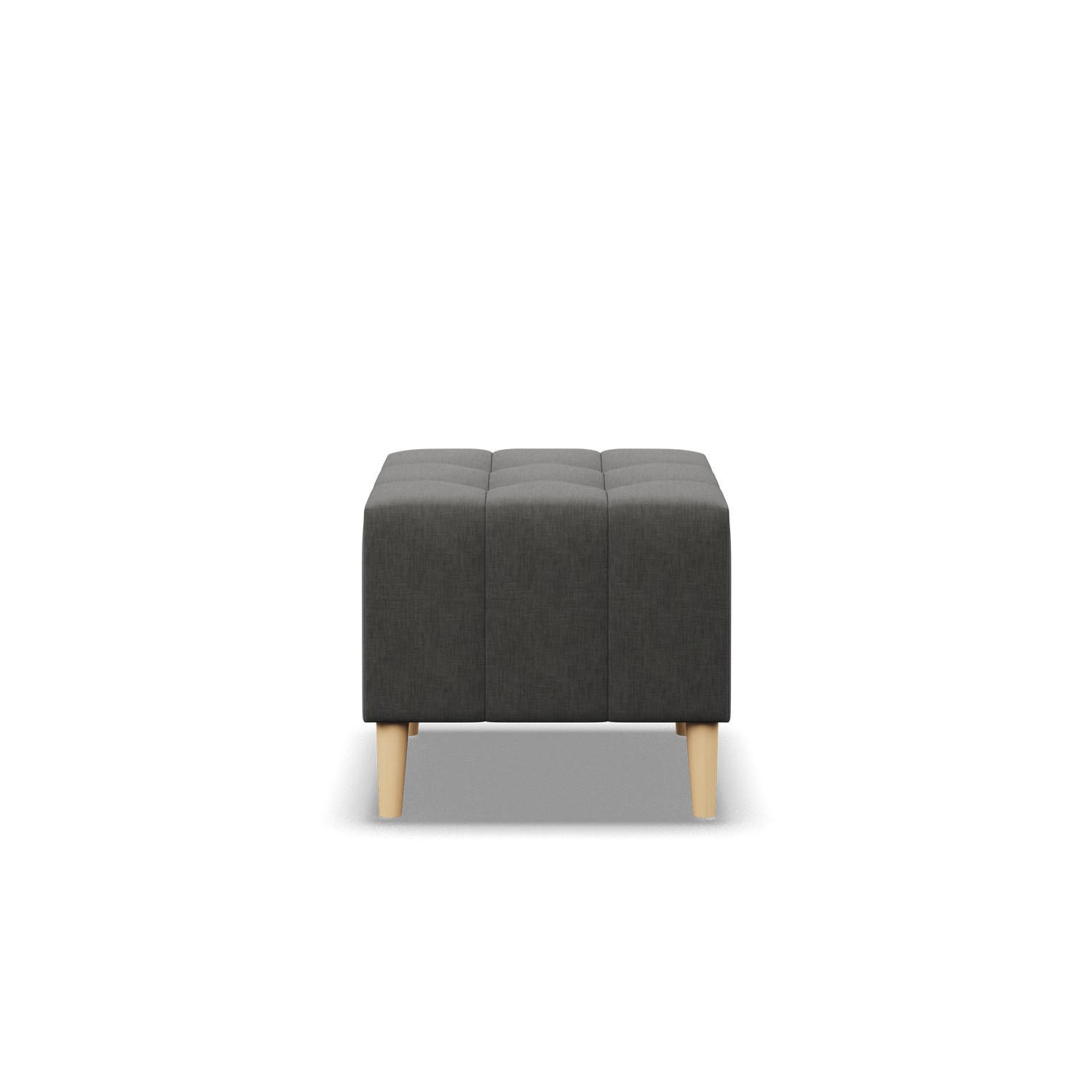 SITZPOUF 50x50 ELMA, Dunkelgrau - Dunkelgrau, Textil (50/40/50cm)