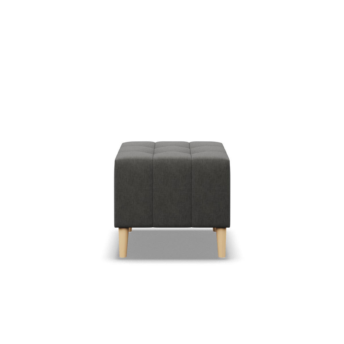 SITZPOUF 50x50 ELMA, Dunkelgrau - Dunkelgrau, Textil (50/40/50cm)