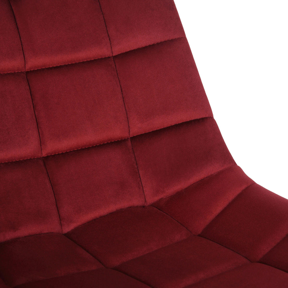 DREHSTUHL Samt rot - Chromfarben/Rot, Textil/Metall (46/81/62cm) - CLP