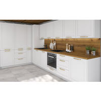KÜCHENLEERBLOCK Oslo weiß 212cm / 392cm / 207cm 13-teilig mit Vollauszug (HETTICH InnoTech Atira) - Weiß, Holzwerkstoff/Metall (212/207/392cm) - Feldmann-Wohnen