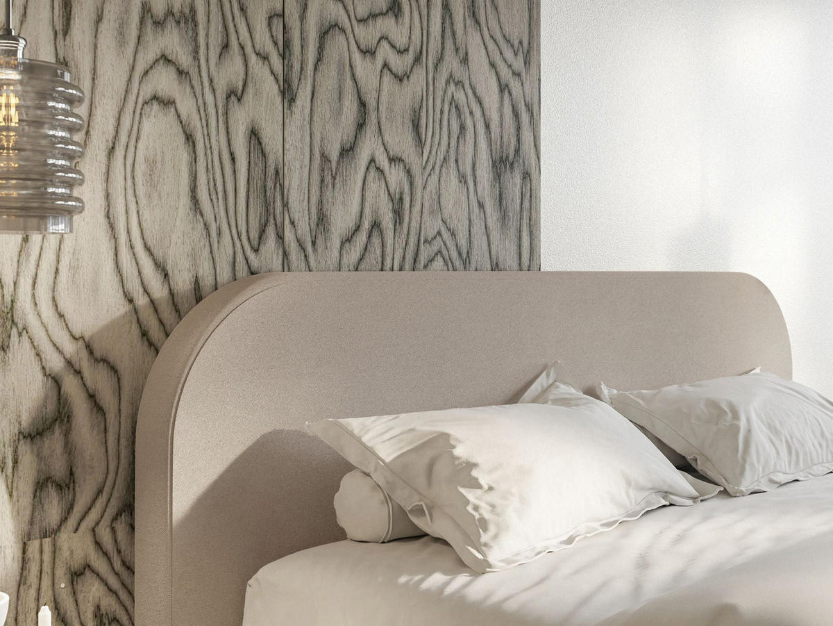 POLSTERBETT Umike Beige Samt mit Bettkasten 140x200 cm - Beige, Textil (140/200cm) - Selsey