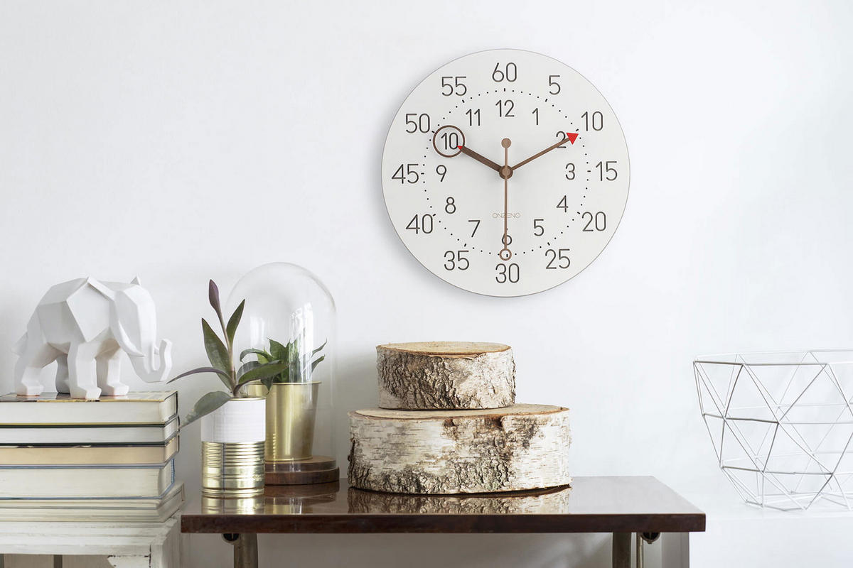 WANDUHR Design Weiß 29/29 cm - Weiß, Holzwerkstoff (29/29/1cm) - ONZENO