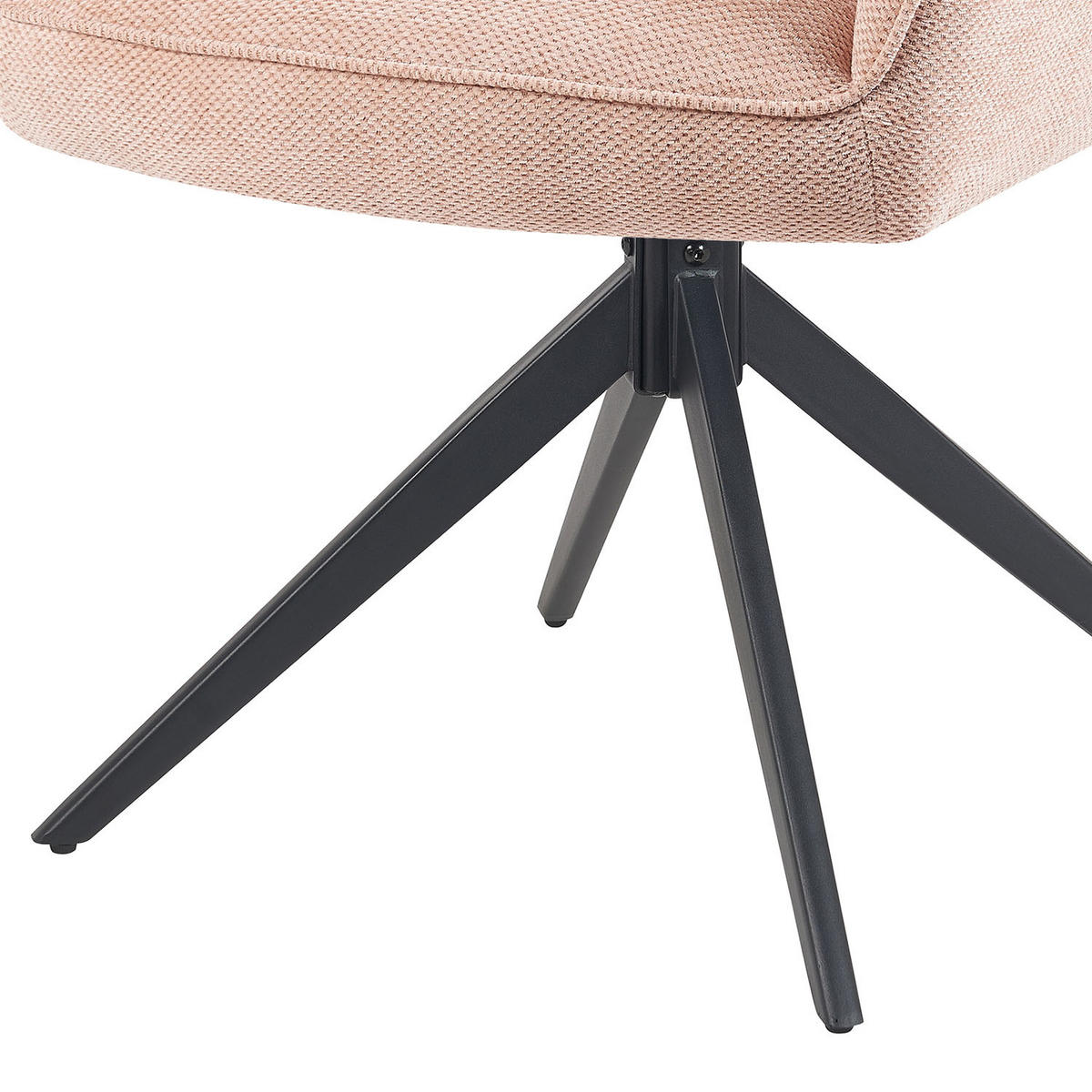 DREHSTUHL Mika-Nils - Schwarz/Rosa, Textil/Metall (60/87/65cm) - DUBI Möbel