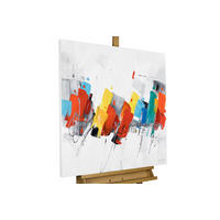 ÖLGEMÄLDE 80/80 cm - Weiß, Holz/Textil (80/80cm) - KUNSTLOFT