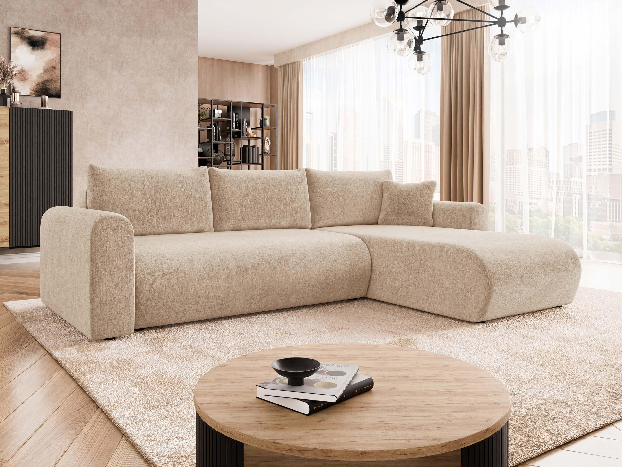 Thumbnail - Mirjan24 Ecksofa, Beige, Textil, 5-Sitzer, L-Form,L-Form, 252x158 cm, Wohnzimmer, Sofas & Couches, Wohnlandschaften, Eck...