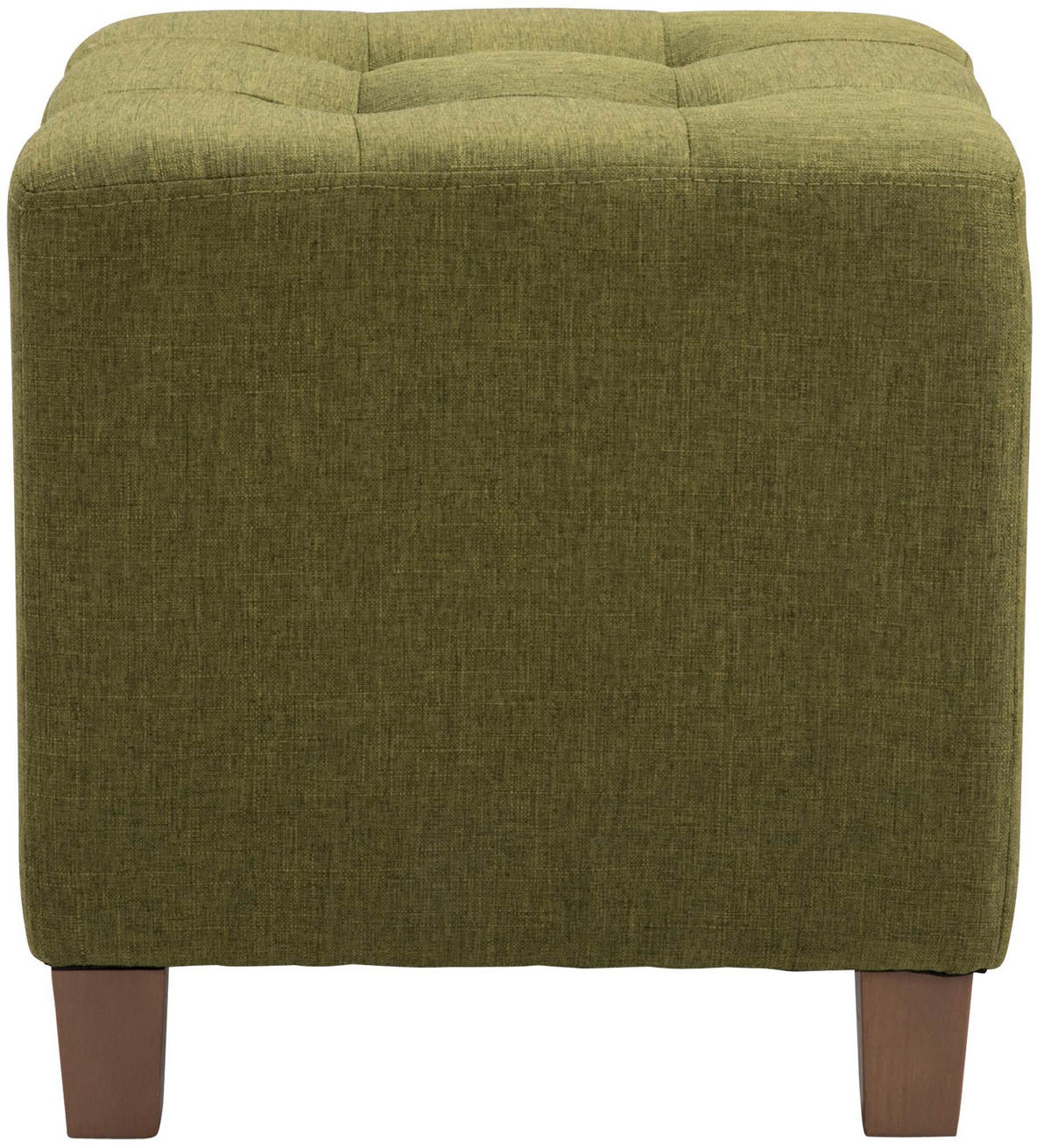 SITZWÜRFEL eckig 45/45/46 cm Stoff grün - Naturfarben/Grün, Holz/Textil (45/46/45cm) - CLP