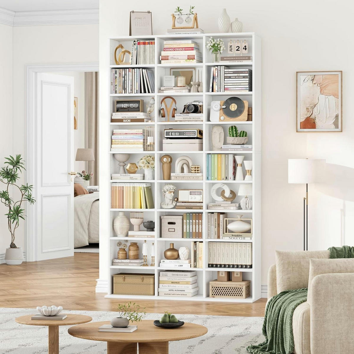 BÜCHERREGAL weiß 102,5 x 23,5 x 190 cm - Weiß, Holzwerkstoff (102.5/190/23.5cm)