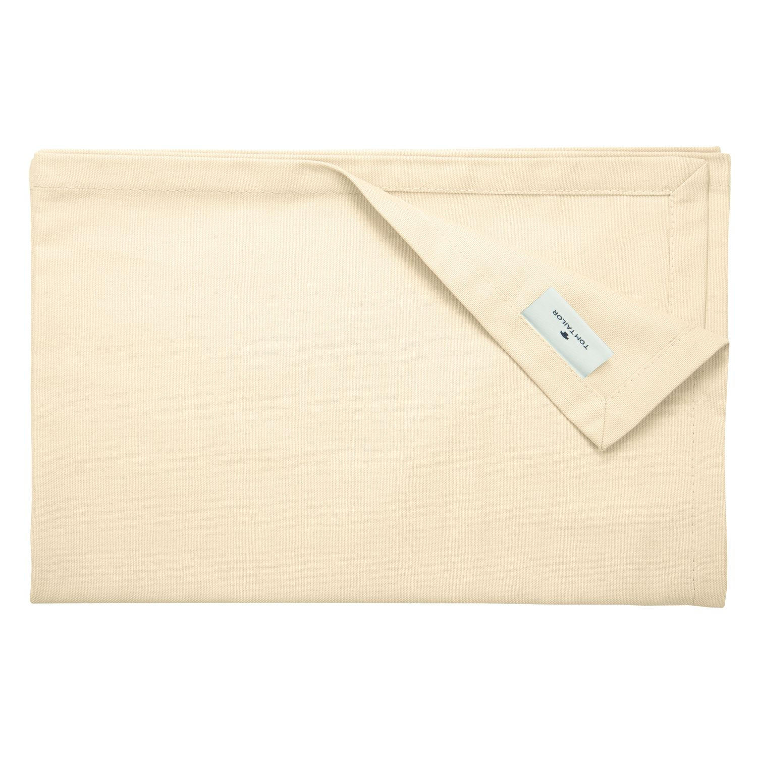 TISCHLÄUFER IN LEINENOPTIK DOVE Blickdicht - Creme, Textil (150/50/0.5cm) - Tom Tailor