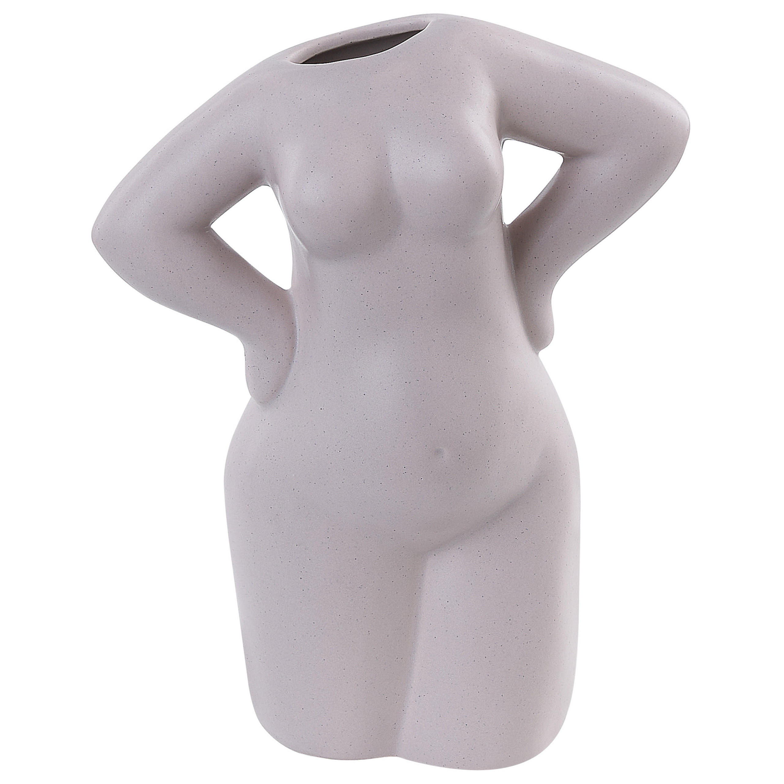 BLUMENVASE Porzellan beige Kilkis - Beige, Keramik (24cm) - Beliani