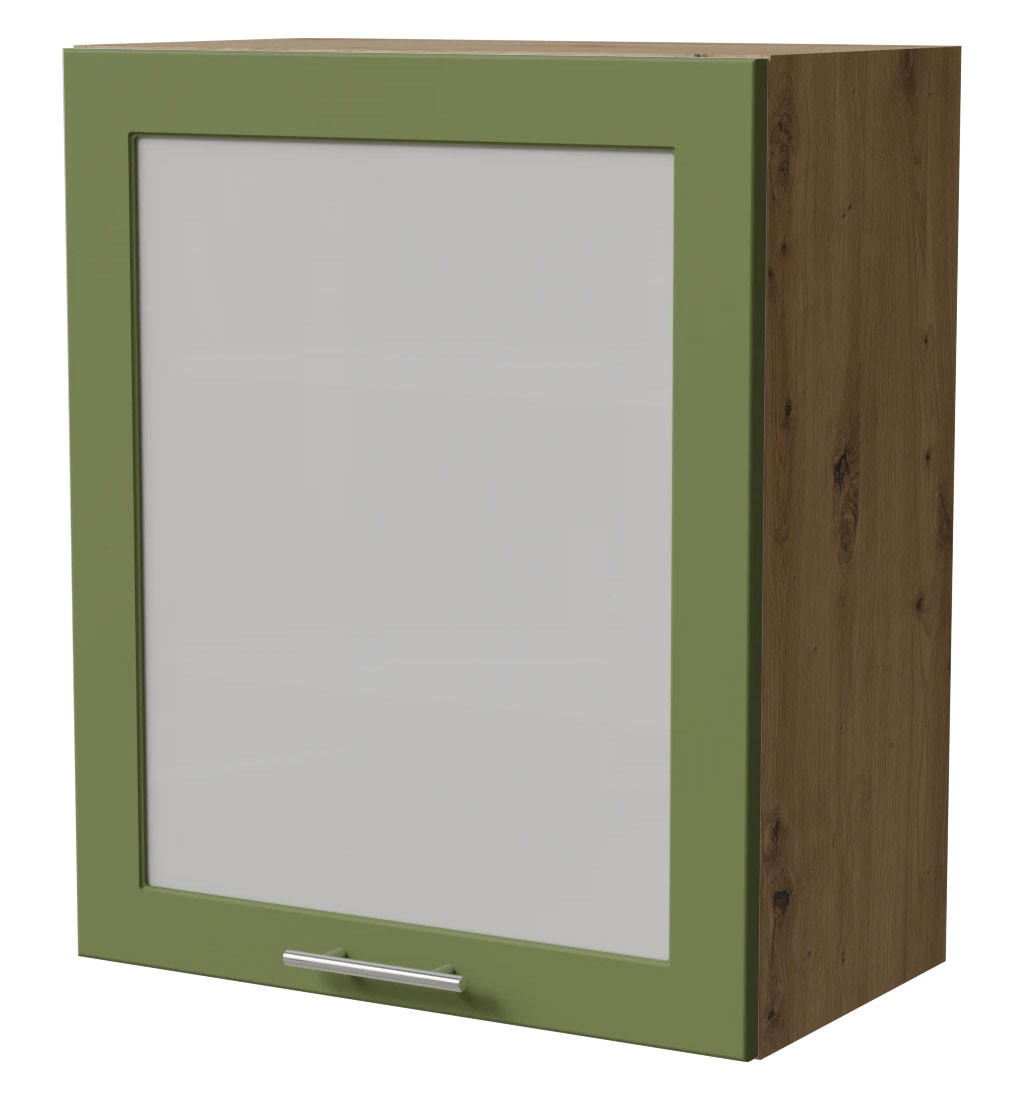 KÜCHENHÄNGESCHRANK Brerra W2S/60 Eiche Artisan / RAL 6025 farngrün Matt 60 / 32,5 / 72cm - Eiche Artisan/Grün, Holz/Holzwerkstoff (60/72/32.5cm) - Feldmann-Wohnen