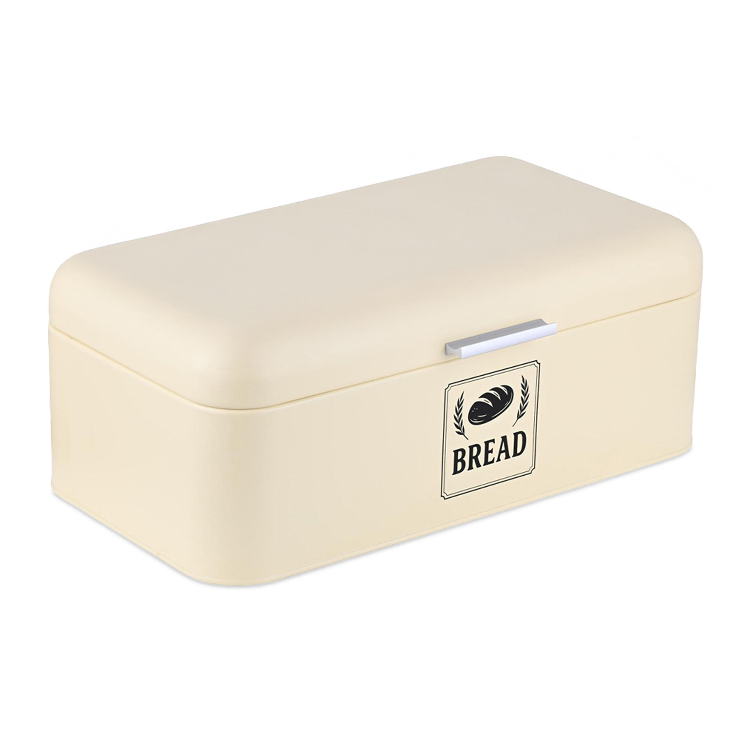 BROTKASTEN - Beige, Metall (42/17/24cm) - Relaxdays