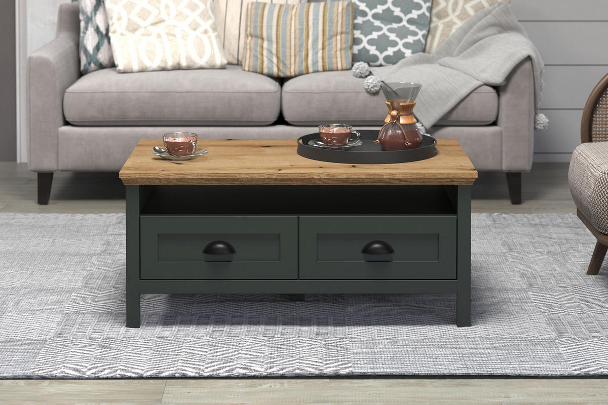 ESSTISCH Stanton Grün - Grün, Holzwerkstoff (45/101/101cm) - Trendteam