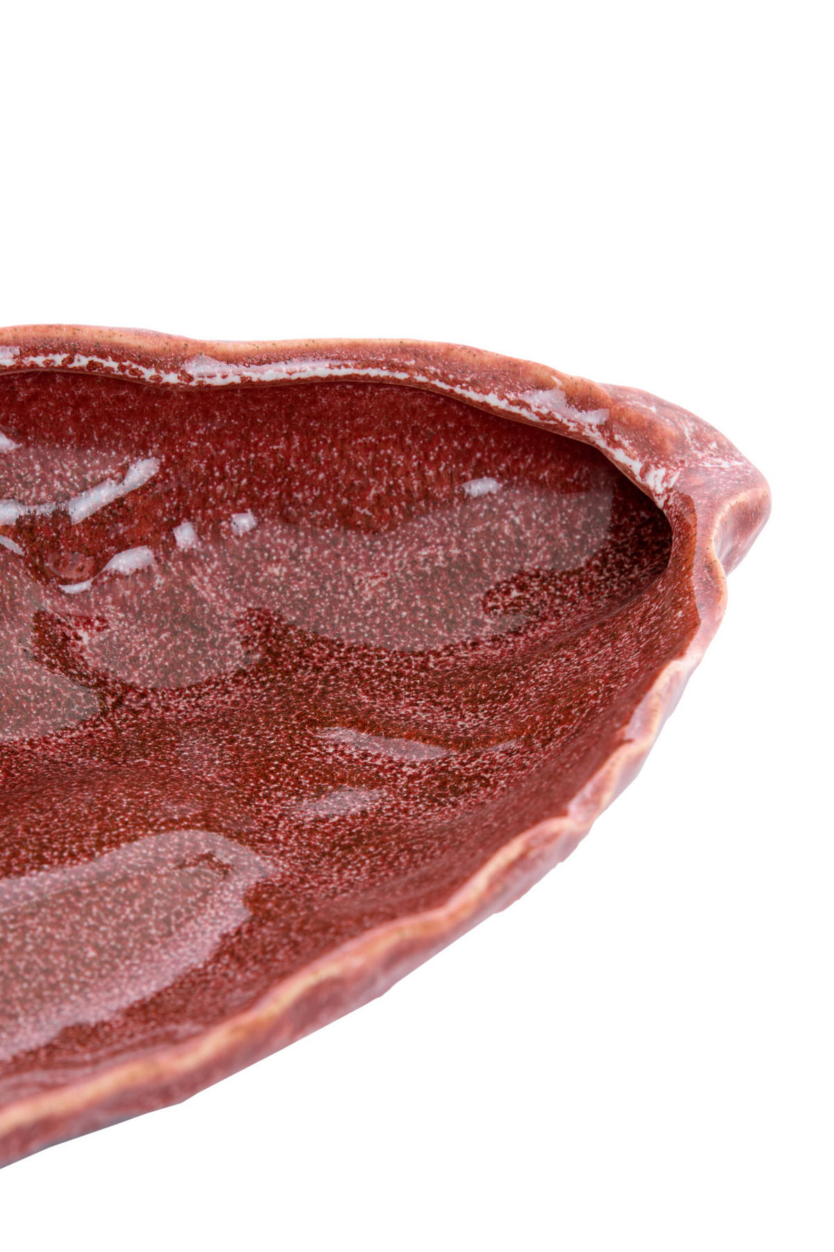 SCHALE Kalako Rot 41/20,5/10 cm - Rot, Keramik (10cm) - Light & Living