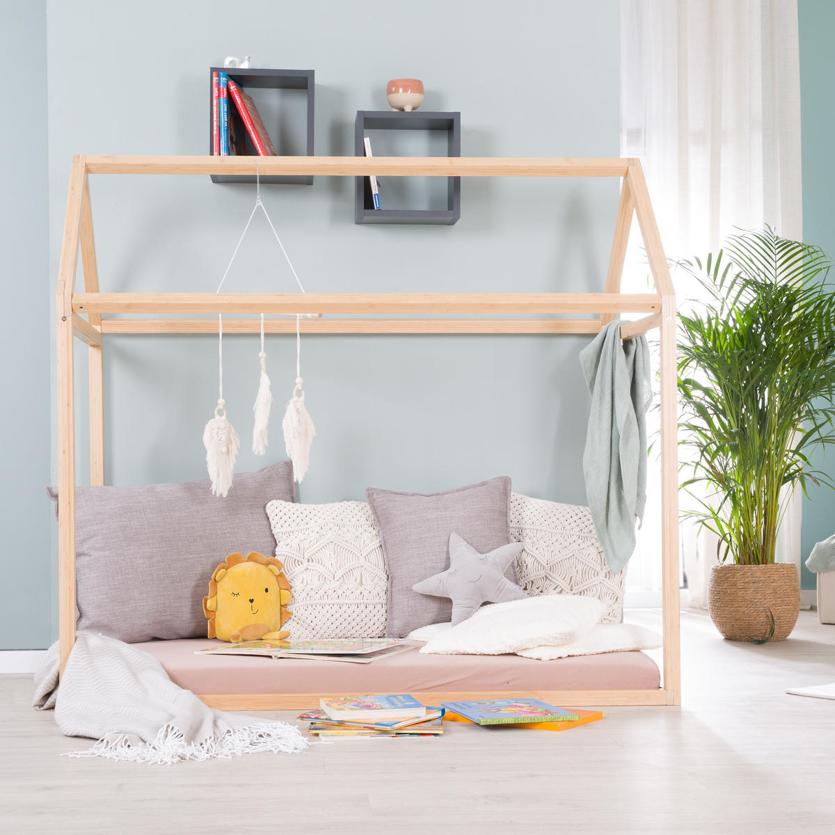 HAUSBETT 70 x 140 cm Montessori Bambus - Naturfarben, Holzwerkstoff (70/140cm) - Roba