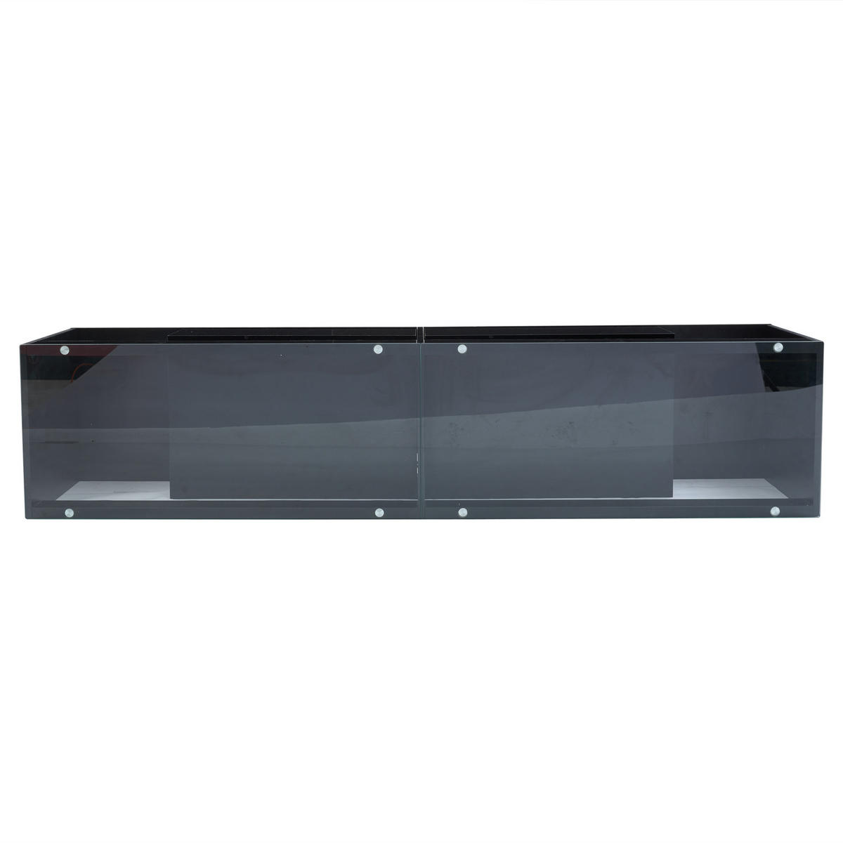 LOWBOARD für 70 Zoll mit Hochglanz Glasplatte & LED 16 Farben, Schwarz, Spanplatte/Glas - Schwarz, Glas/Holzwerkstoff (180/46/40cm) - EVRYAE