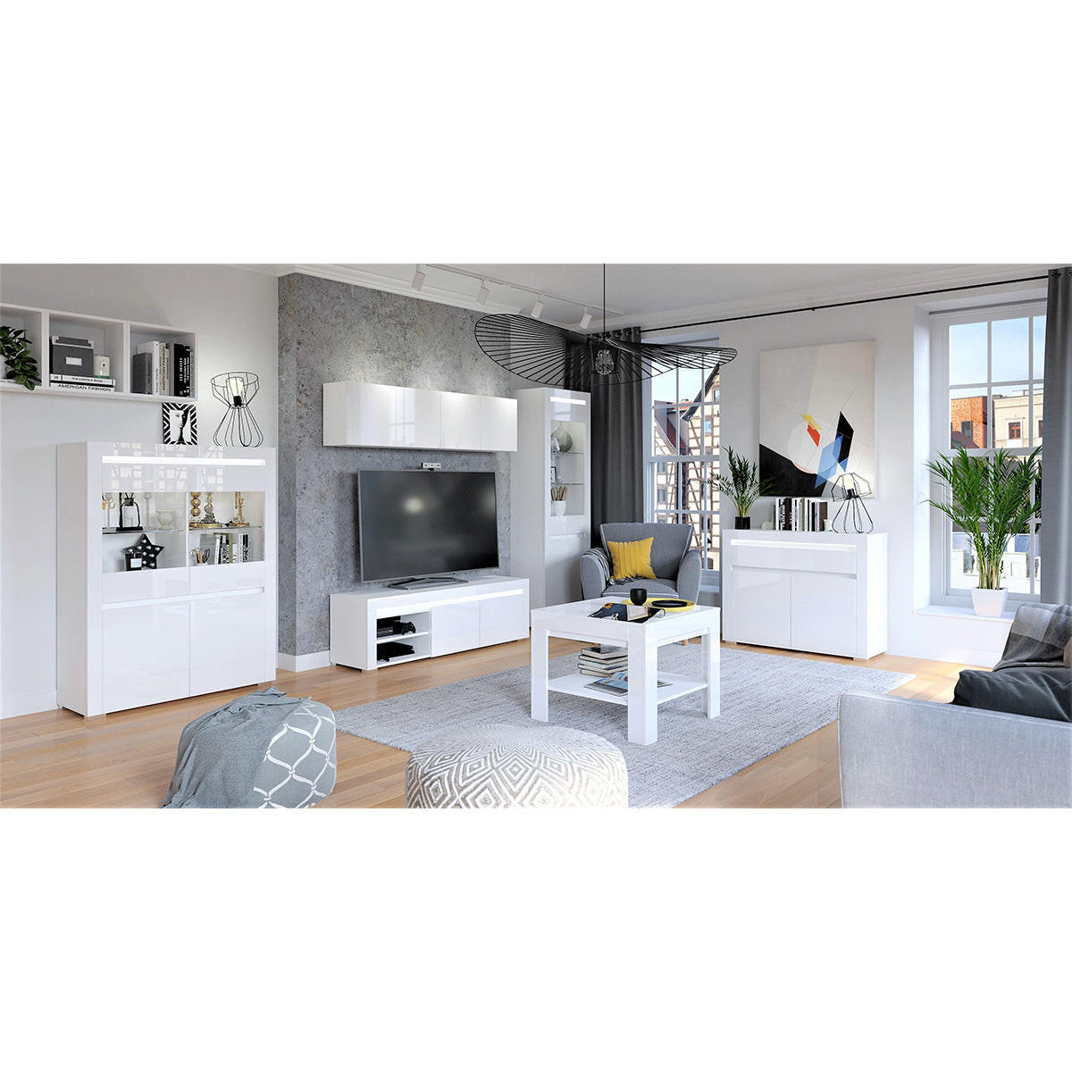 SIDEBOARD Kasla Weiß - Weiß, Holzwerkstoff (152/84/39cm) - Petits-meubles