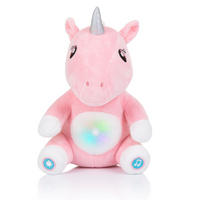 MUSIKSPIELZEUG Spieluhr-Plüschtier PIL02305 pink Nachtlicht, drei Schlaflieder, 100% Polyester, Lernspielzeug - Rosa, Textil (19/24/12cm) - Chipolino
