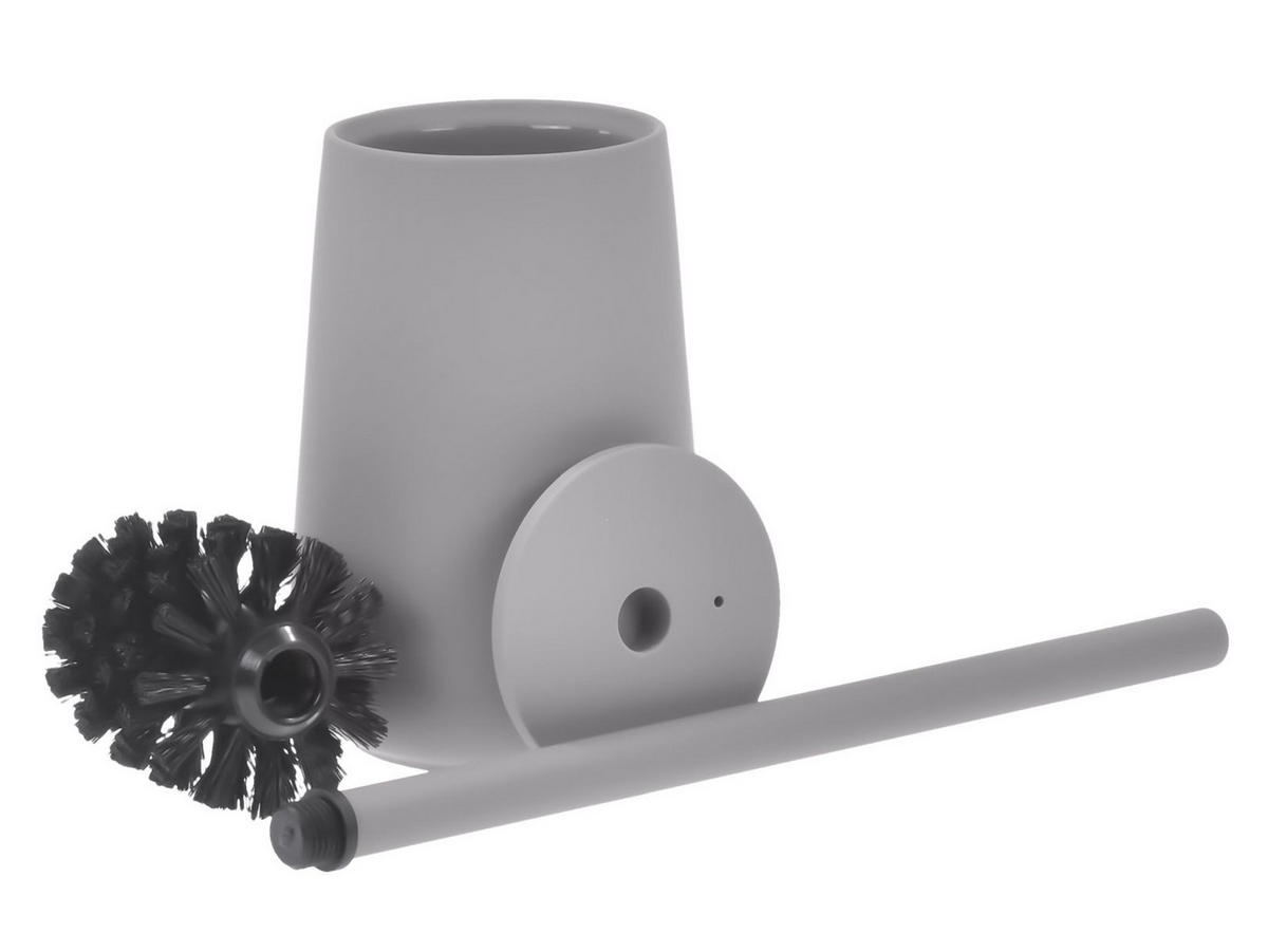 BAD ACCESSOIRES SET Nova ONE 2tlg. gull grey (mittelgrau) - Hellgrau, Kunststoff (23/29/23cm) - Zone Denmark