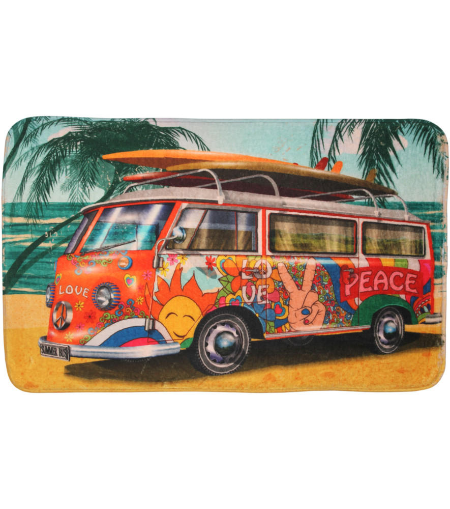 BADTEPPICH Summer Bus 50 x 80 cm - Orange, Textil (50/80cm) - Sanilo