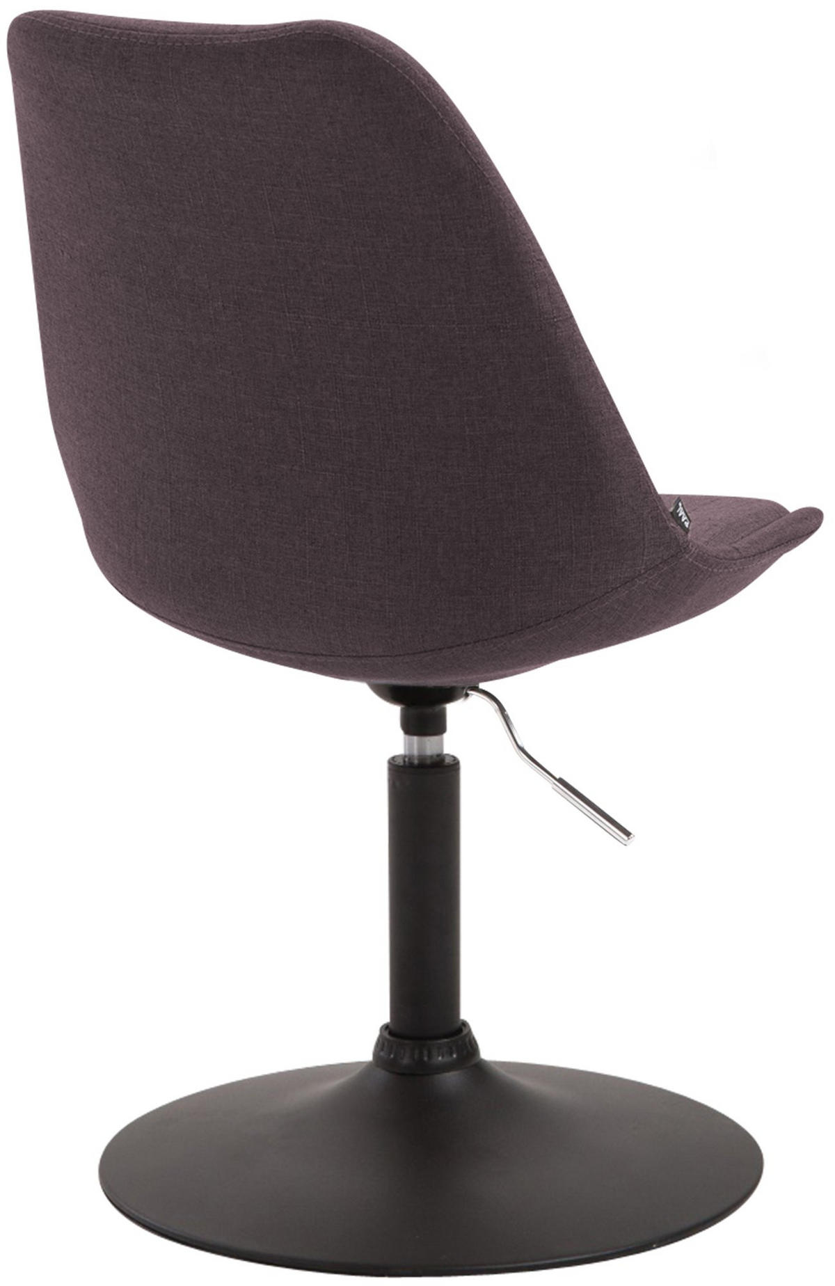 DREHSTUHL Stoff braun - Schwarz/Braun, Textil/Metall (48/76/57cm) - CLP