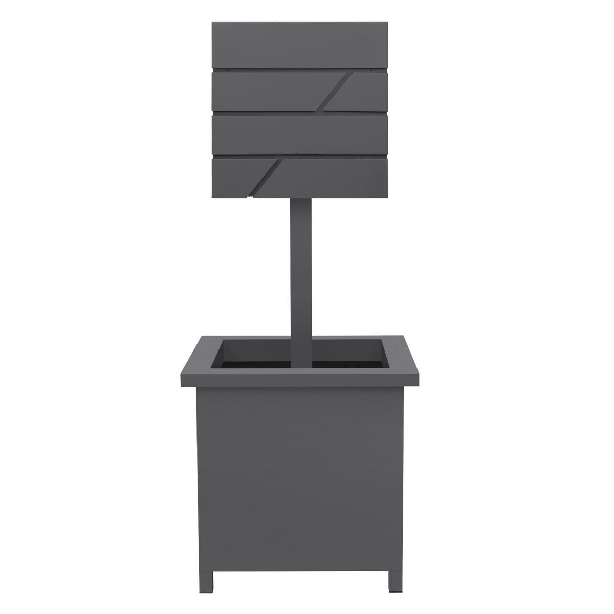 BRIEFKASTEN Anthrazit mit bepflanzbarem Ständer - Anthrazit, Metall (120cm) - ML-DESIGN