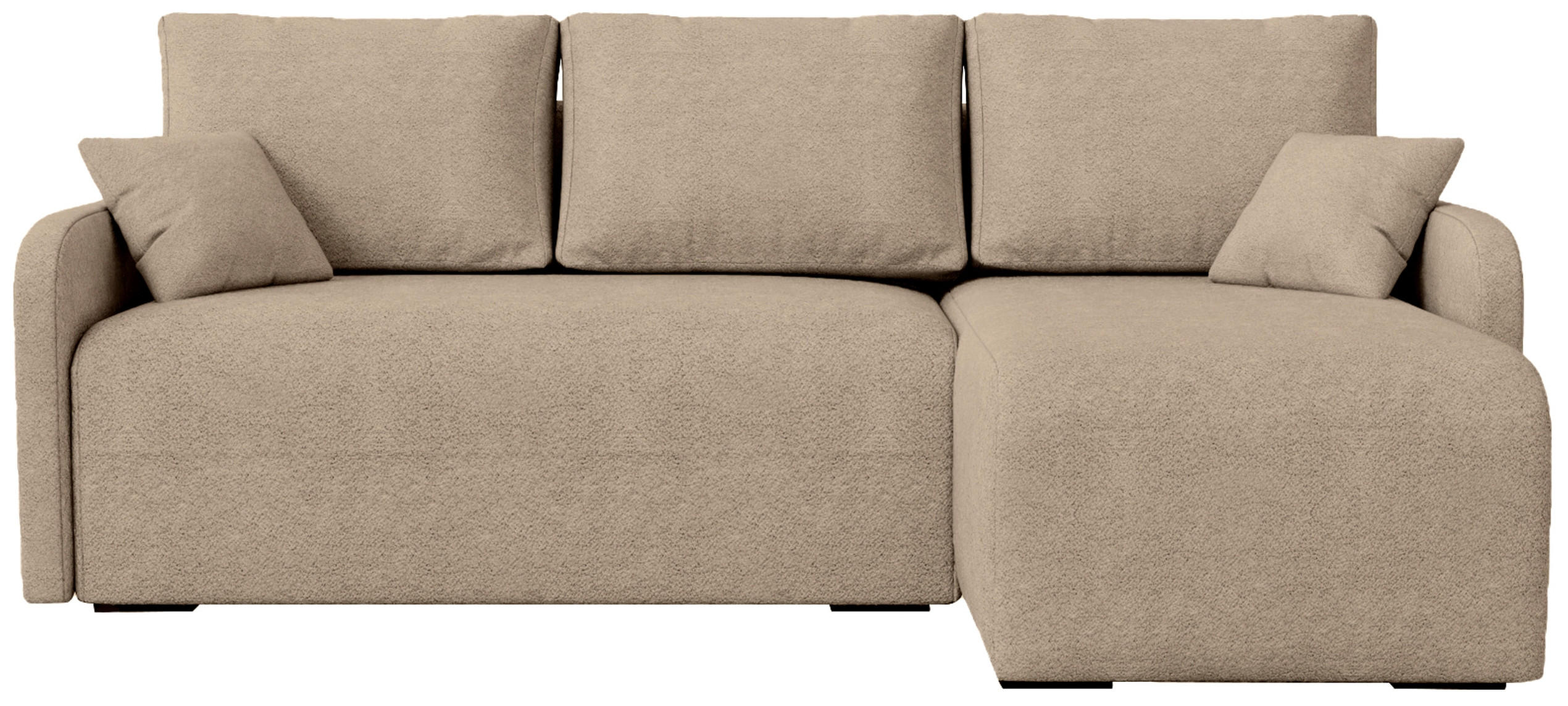 ECKSOFA Malen mit Schlaffunktion Beige Bouclé - Creme, Textil (215/141cm) - Bromarkt