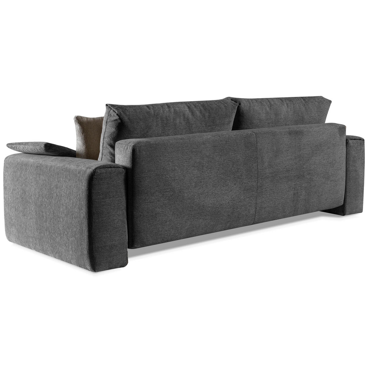 SCHLAFSOFA Polo 3-Sitzer mit Schlaffunktion, Grau - Grau, Textil (252/100/120cm) - Beautysofa