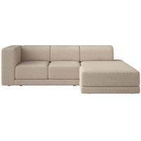 ECKSOFA Novals L-Form, 4-Sitzer, rechts 278 cm - Ecru/Schwarz, Holz/Kunststoff (168/278cm) - Selsey