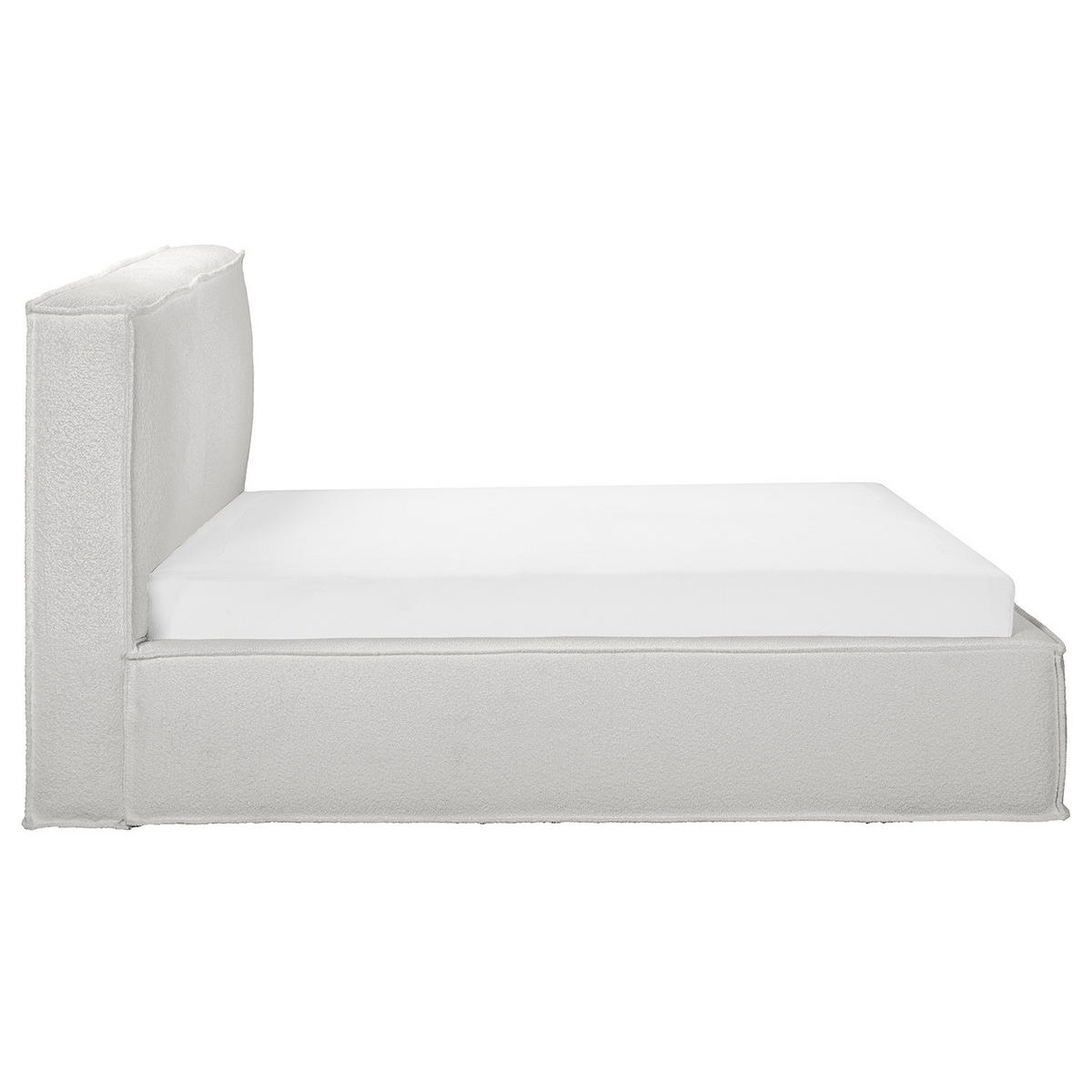 POLSTERBETT - Hellgrau, Textil (160/200cm) - home24