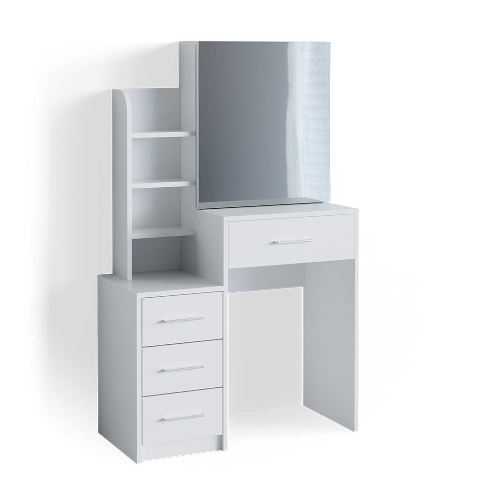 SCHMINKTISCH Conrada Weiß 80 cm - Weiß, Holzwerkstoff (36/131.6/80cm) - Vicco