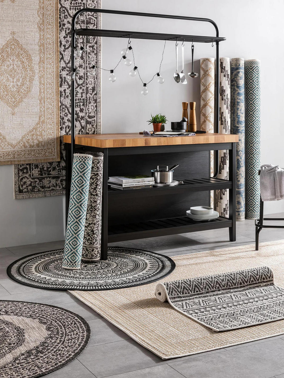 OUTDOORTEPPICH Cleo Cream/Beige 160x230 cm - Creme, Textil (160/230cm) - benuta Nest