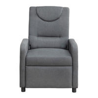 RELAXSESSEL Leinen mit verstellbarer Rückenlehne, Fußstütze 76,5/67,5/95,5 cm Dunkelgrau - Grau, Kunststoff (67.5/95.5/76.5cm) - Redom