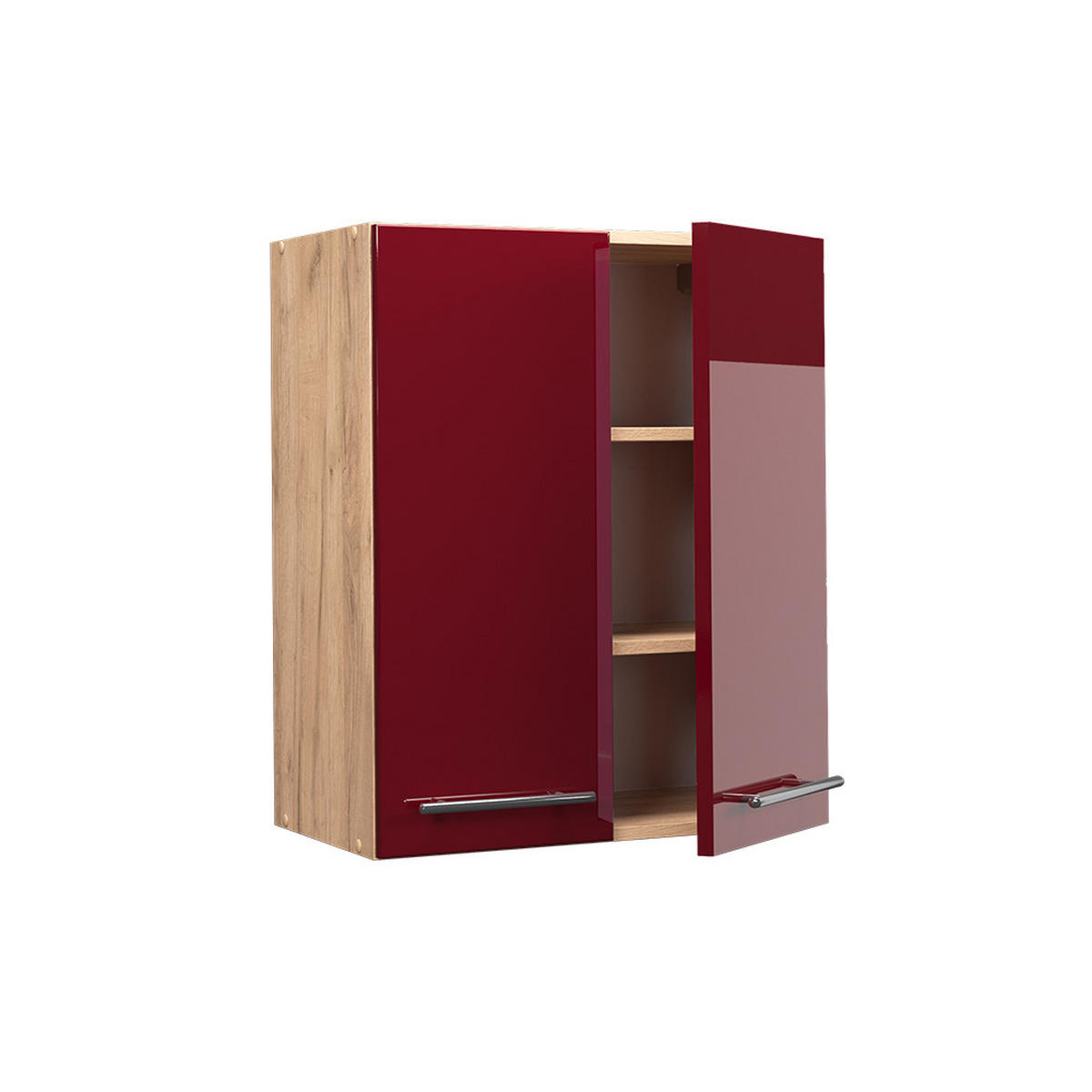 HÄNGESCHRANK Fame-Line Bordeaux Hochglanz 60 cm - Honigeiche/Bordeaux, Holzwerkstoff (60/72/34.1cm) - Vicco