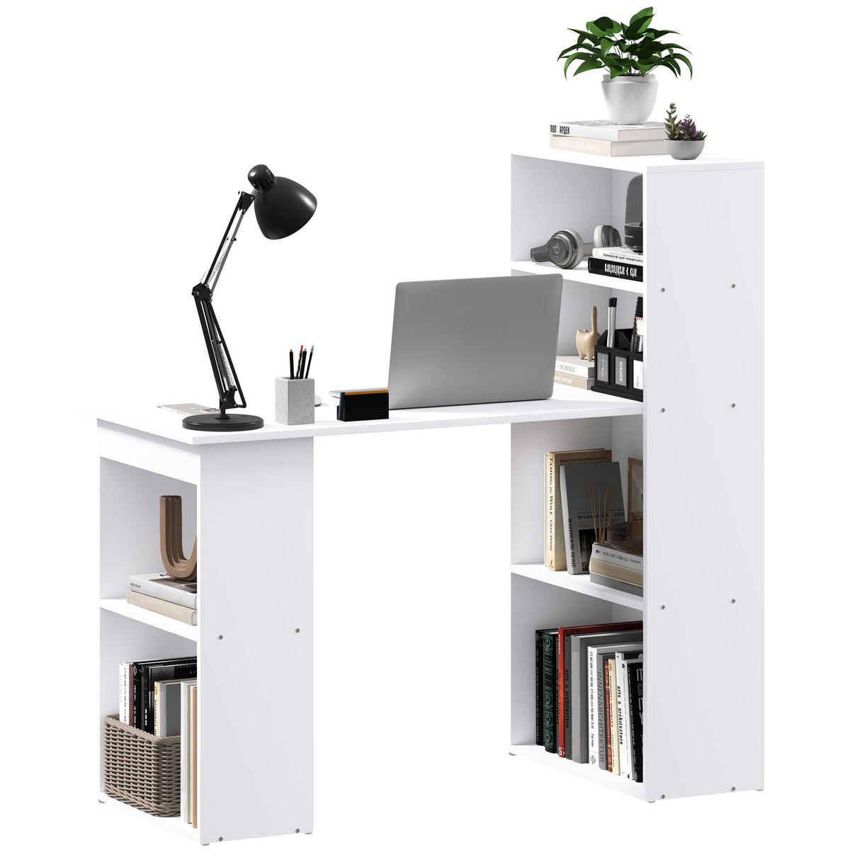 BÜROTISCH Weiß 1 Stück - Weiß, Holzwerkstoff (55/120/120cm) - GiPP