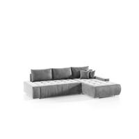 ECKSOFA Vogar In Monolith - Hellgrau, Holzwerkstoff/Textil (265/185cm) - Fun Möbel