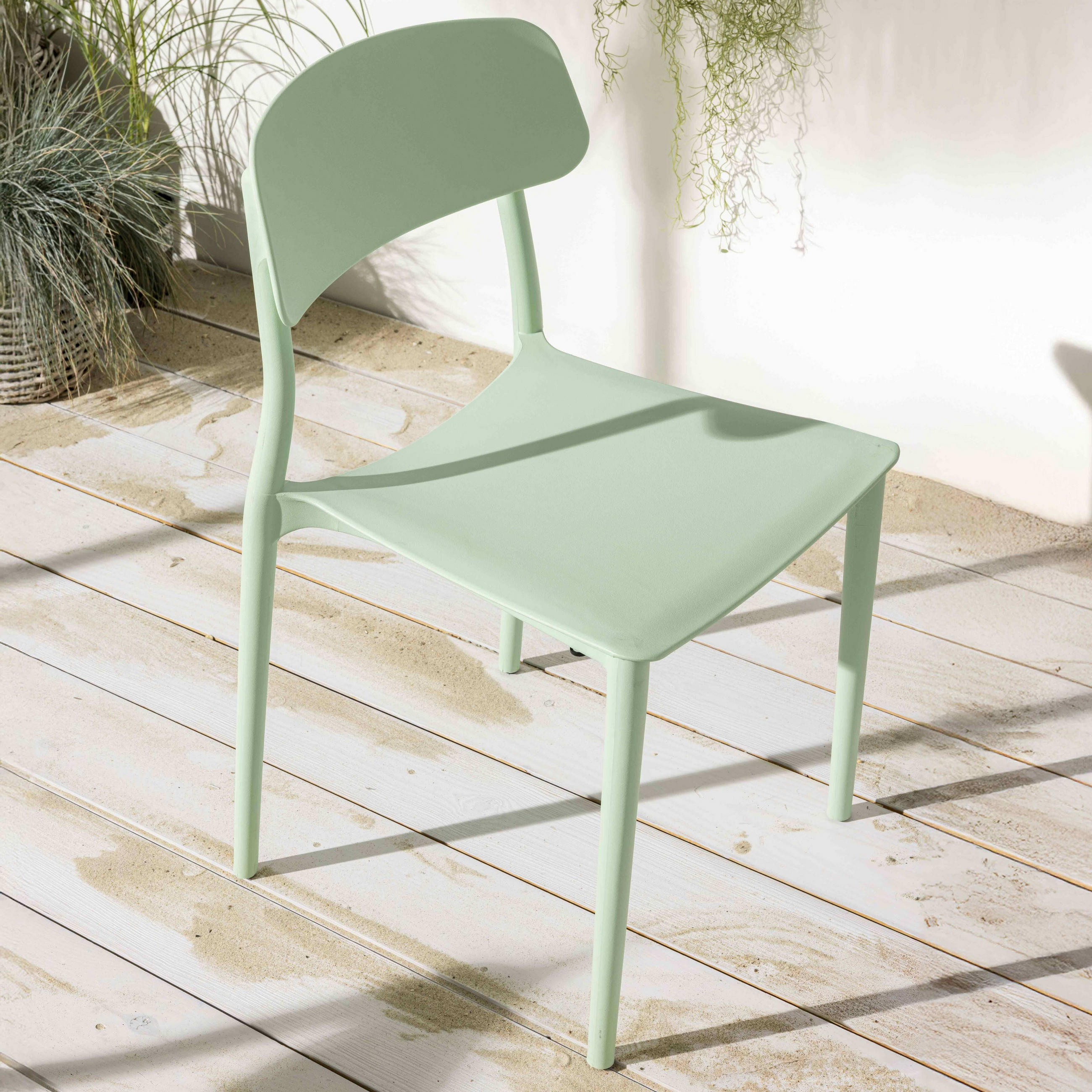 GARTENSTUHL 2-tlg., Grün - Grün, Textil (48/82/48cm) - Oviala