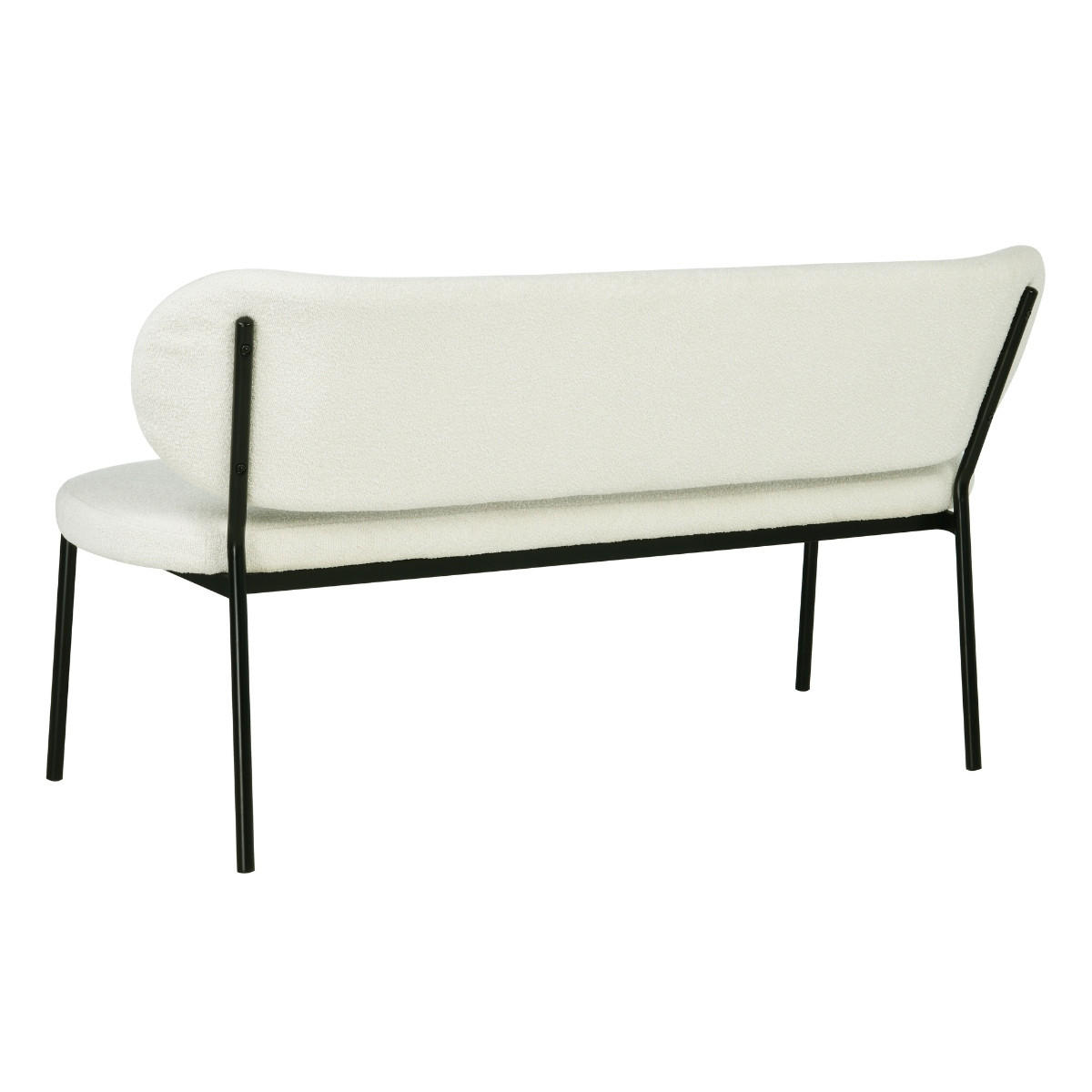 ESSZIMMERBANK aus Stoff/Metall 160cm, beige - Beige, Textil (160/84/63cm) - Giga Meubel