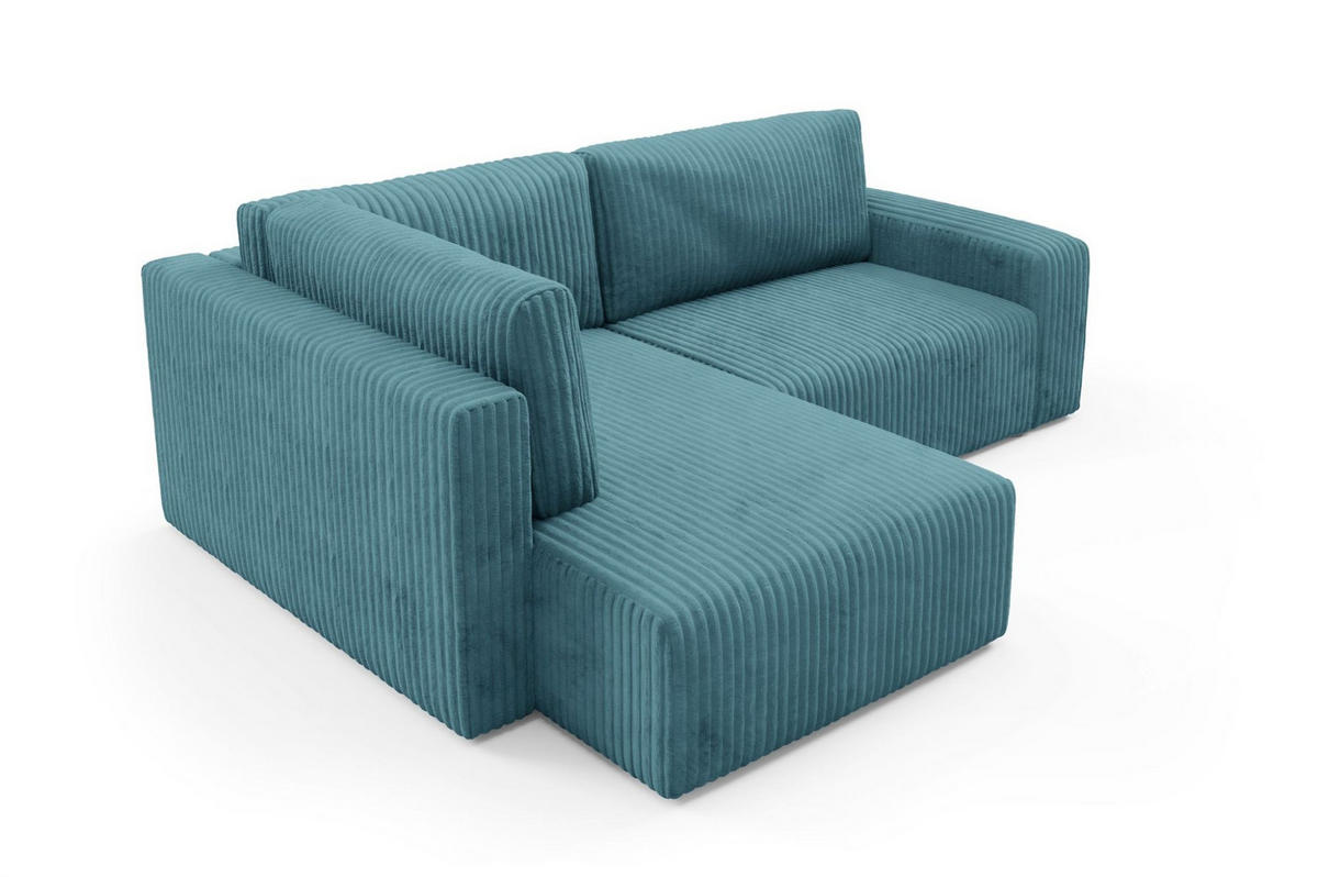 ECKSOFA Natalia Xl - Blau, Holzwerkstoff/Textil (182/245cm) - Fun Möbel