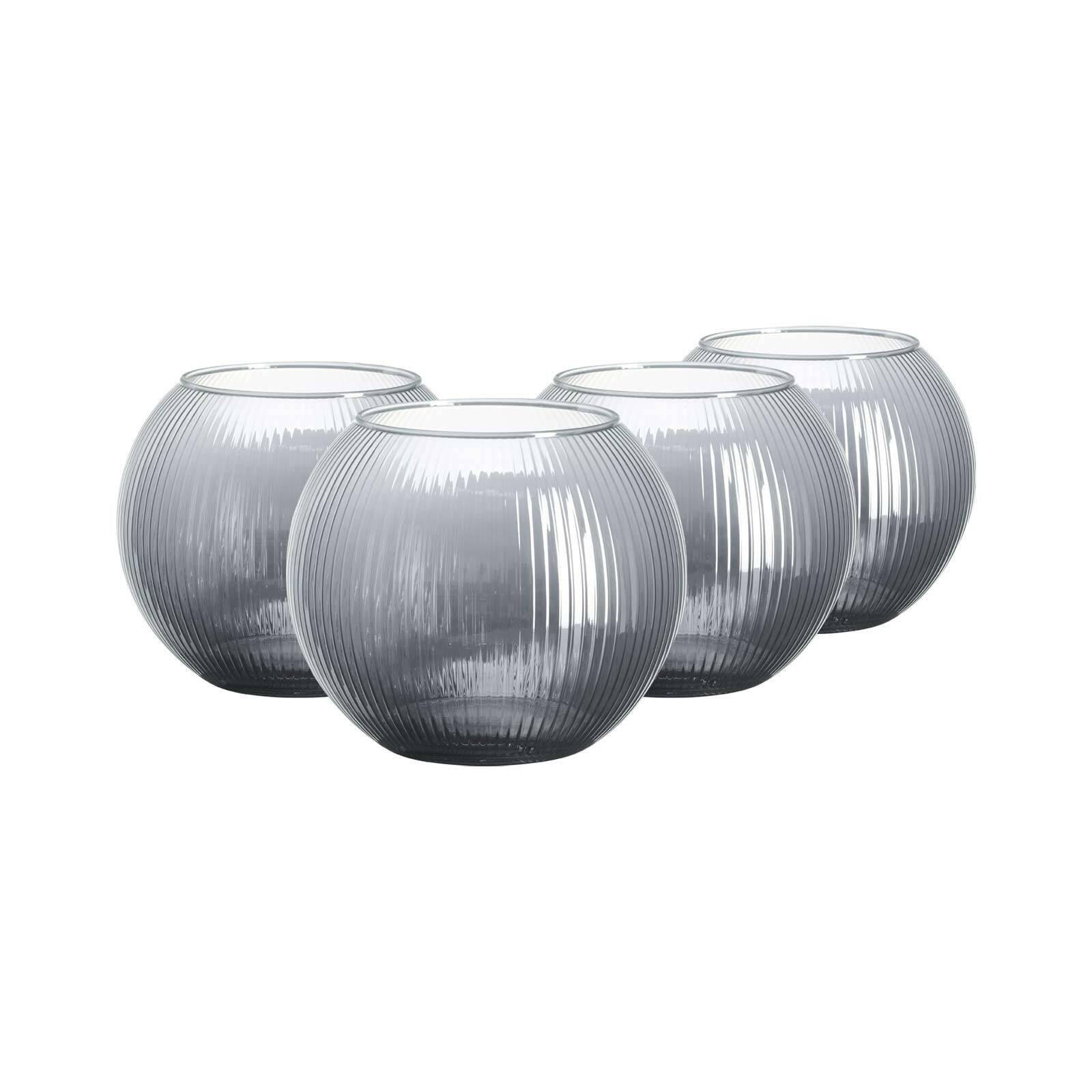 WINDLICHTER Elysia silber ø 19 cm 4er Set - Silberfarben, Glas (19/16/19cm) - Ritzenhoff Breker