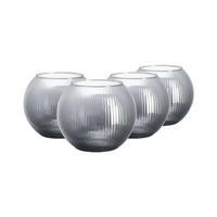 WINDLICHTER Elysia silber ø 19 cm 4er Set - Silberfarben, Glas (19/16/19cm) - Ritzenhoff Breker